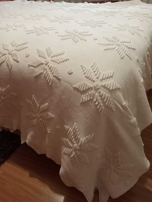 Colcha de croché branca
