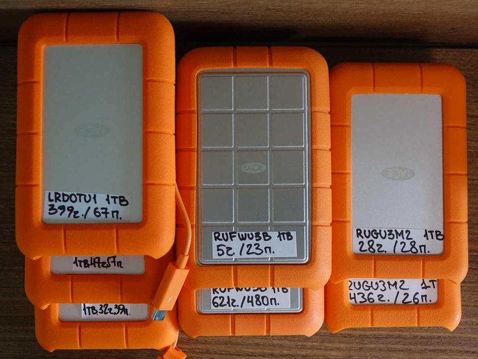 Зовнішній диск LaCie Rugged 4TB 2TB 1TB, ip67 від вологи пилу та ударів, Samsung, WD, Maxtor, Seagate