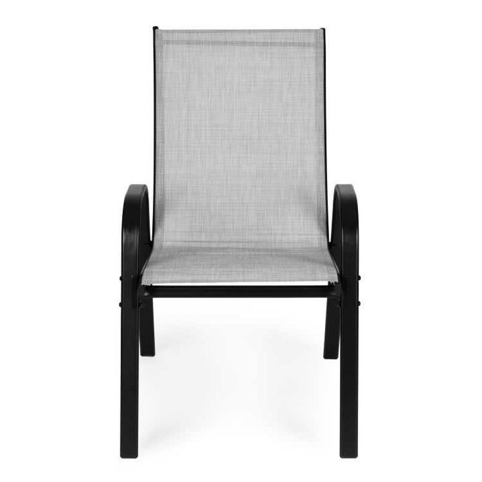 KRZESŁO OGRODOWE uniwersalne całoroczne - komplet 4 szt. JASNOSZARE