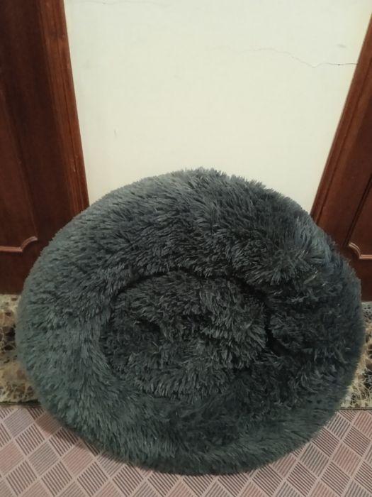 Puff peludo de 0,70m para gatos  NOVO