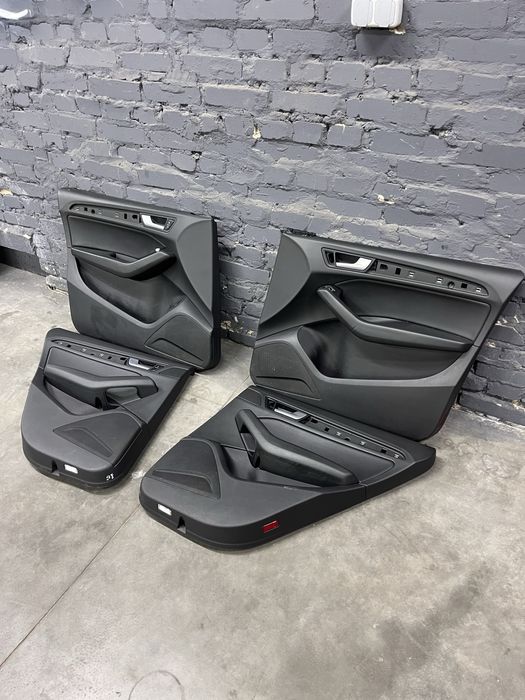 Карти дверей обшивка дверей Audi Q5 A4 B8 A4B9 чорні память без памяті