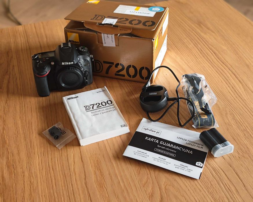 Lustrzanka Nikon D7200 zestaw okazja przebieg 11k gwarancja