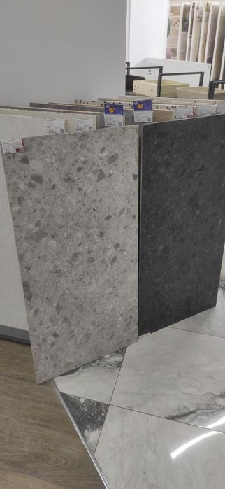 Плитка Керамограніт  Geotech Light Grey сіра 60x120 см Geotech Anthrac