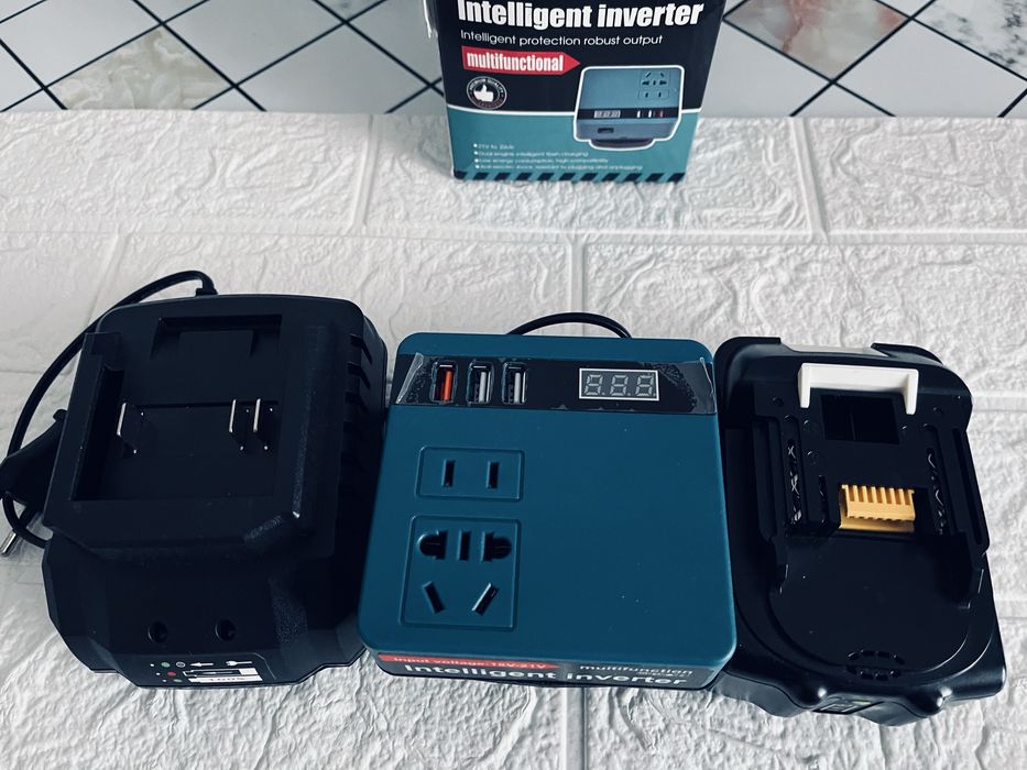 Комплект інвертор 18/220 зарядне, батарея.