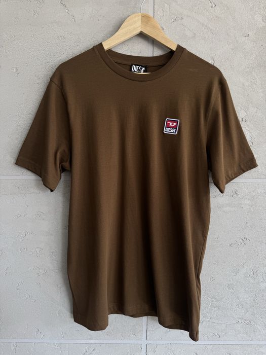 Diesel Oryginalna Bawełniana Bluzka Męska Logowana T-shirt M