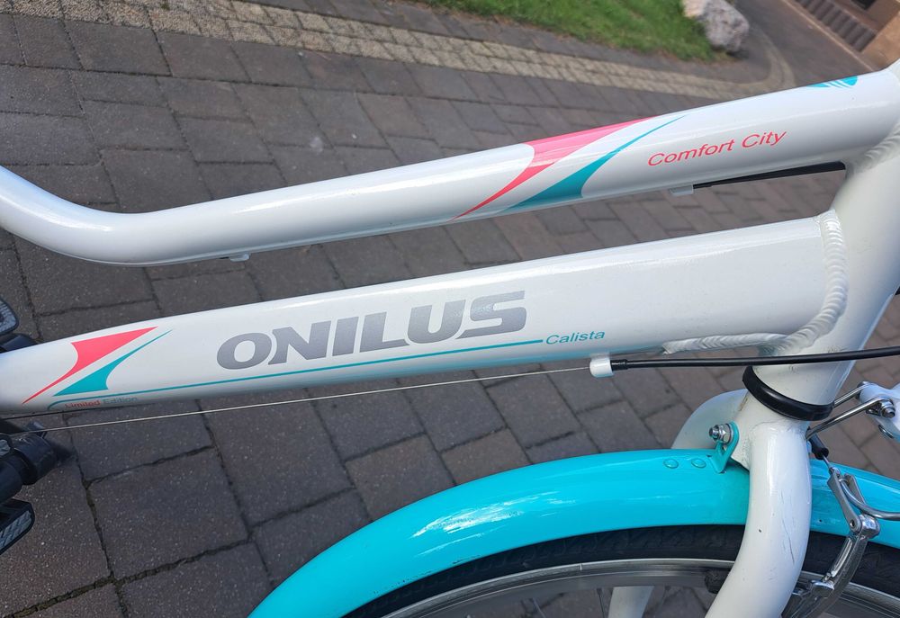 Rower Onilus Calista biały połysk plus Kask