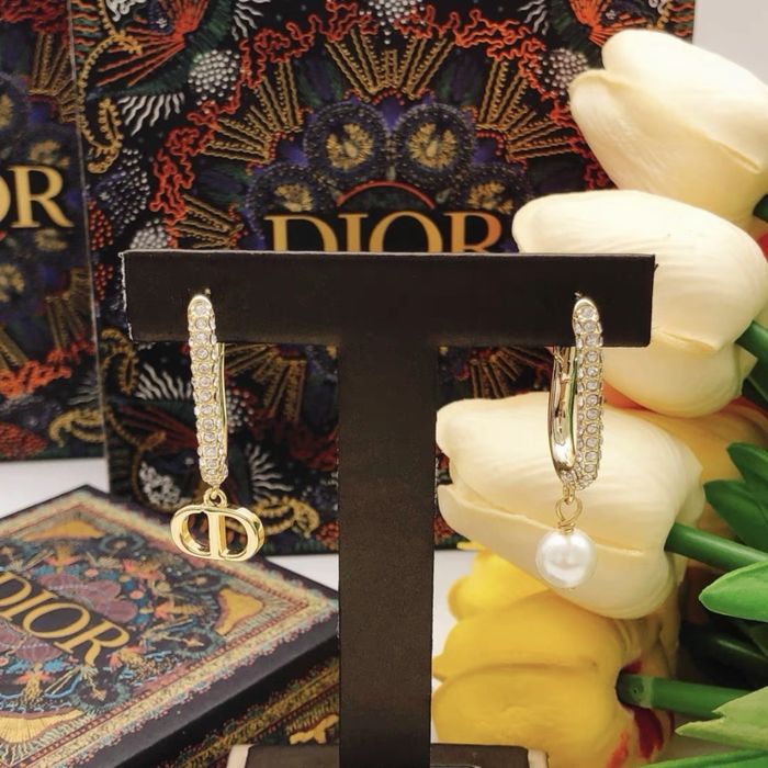 Dior kolczyki złote nowe