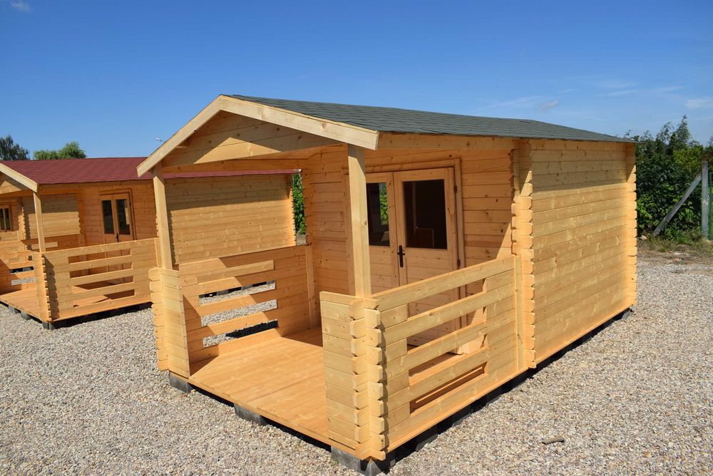 OD ręki MASYWNY domek letniskowy z tarasem*5x3*15m2*ogrodowy*domki*balik 34mm