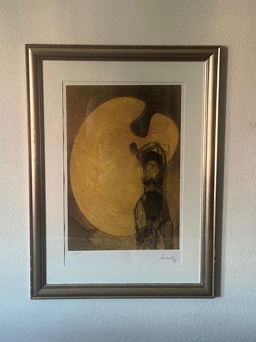 Serigrafia Artur Bual assinada