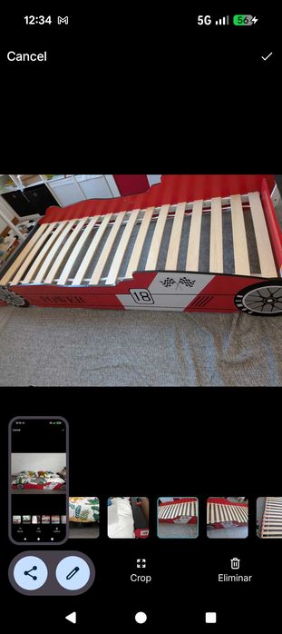 Cama solteiro carro