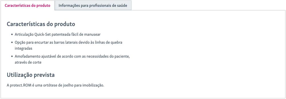 Ortótese protect.ROM® cool de JOELHO (tamanho UNIVERSAL)