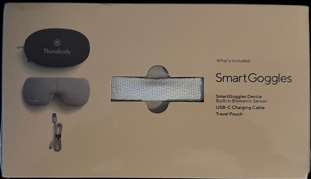 SmartGoggles Therabody- óculos de recuperação- novos, 3 anos garantia