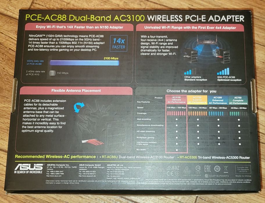 Wi-Fi адаптер Asus PCE-AC88