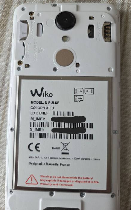 Smartphone Wiko upulse gold