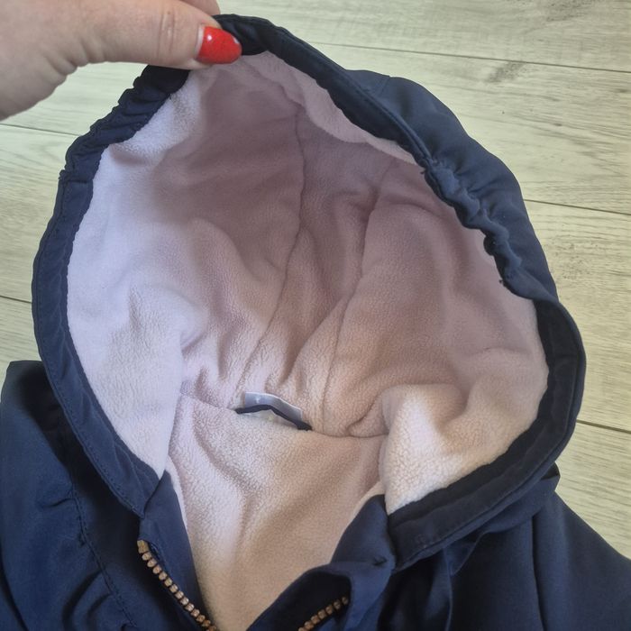 Nowa, Granatowa kurtka przejściowa na polarku dla dziewczynki, Pepco,