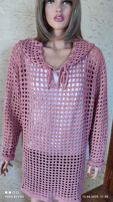 Туника-сетка с капюшоном. Єксклюзив. Новое.