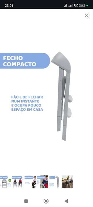 Cadeira alimentação Chicco + torre de desenvolvimento Chicco