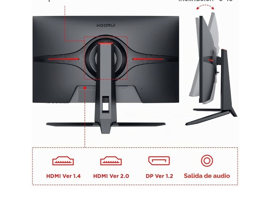 Monitor KOORUI Gaming 144 Hz como novo