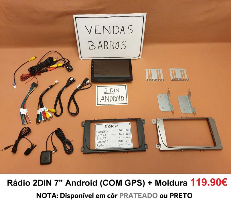 Rádio 2DIN • FORD C-Max S-Max Kuga Galaxy Fusion Mondeo • Android GPS