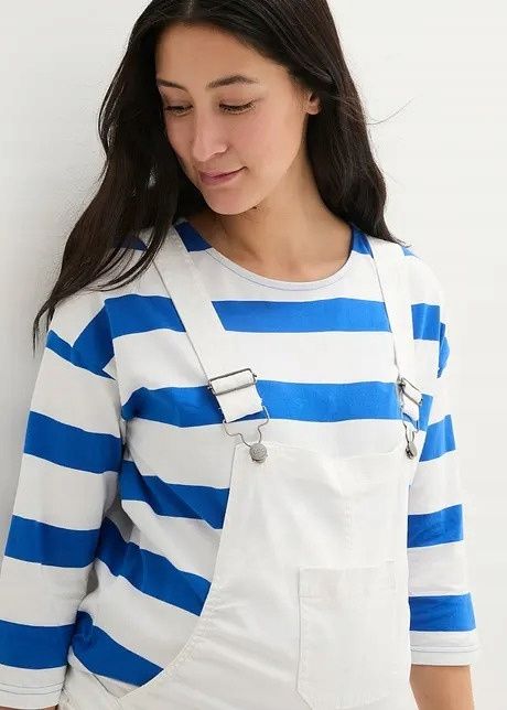 B.P.C spodenki ogrodniczki białe ciążowe r.46