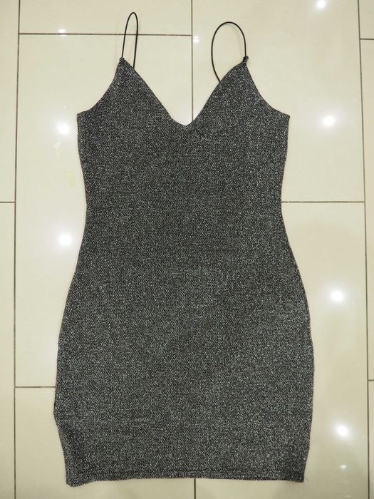 H&M sukienka tuba srebrna j.NOWA rozm.38 (M)