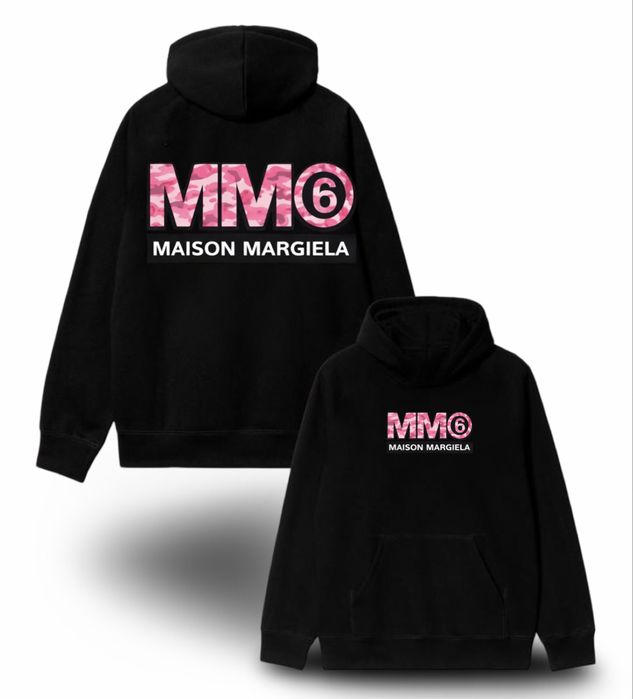 Худи Bape x maison margiela logo унисекс коллаборация бейп и менсон маржела  толстовка кофта