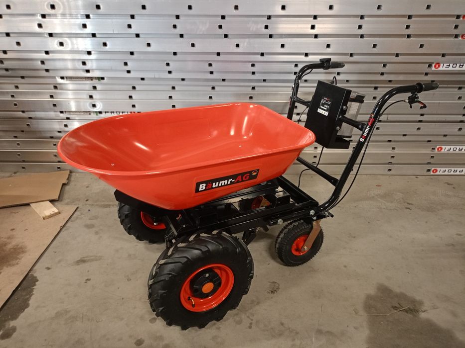 Taczka elektryczna budowlana koleba ogrodowa BÄUMR-AG 2w1 120L 300kg