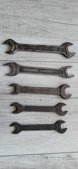 Kluczy płaskie produkcja ZSRR 5 szt