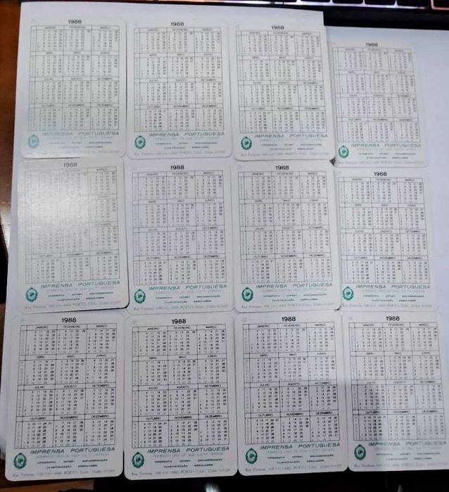 Calendários da Imprensa Portuguesa antigos