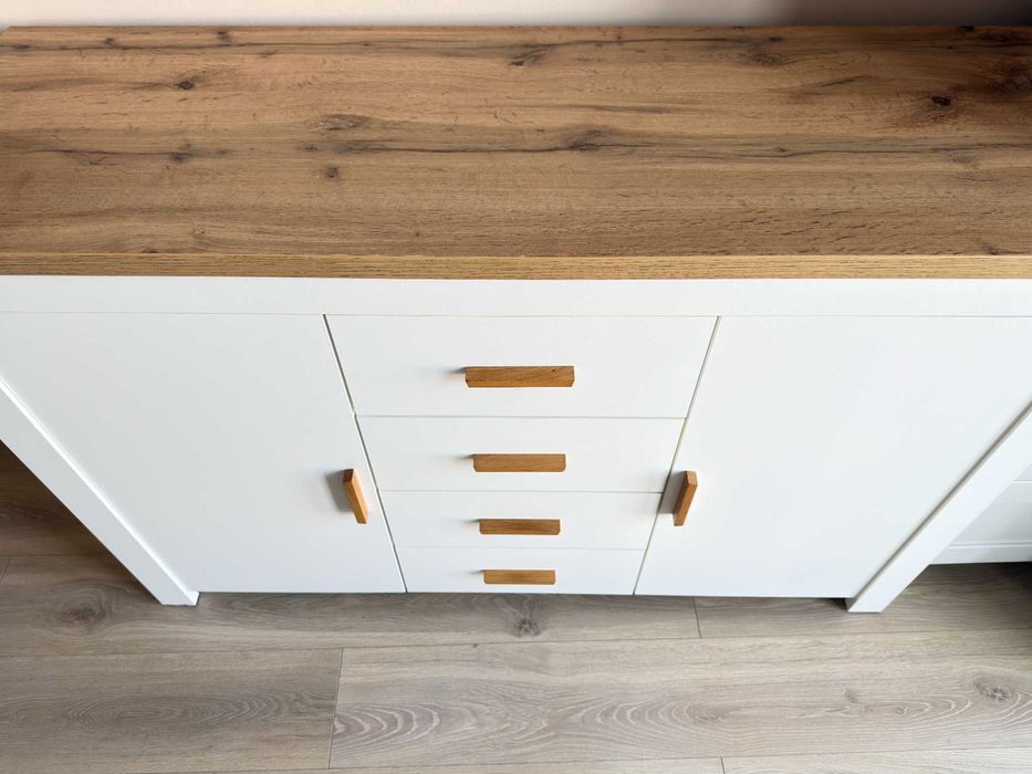 Komplet mebli do sypialni - łóżko 160×200 + 2 szafki + komoda