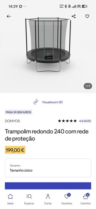 Trampolim novo 240