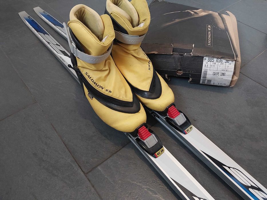narty biegowe FISCHER SC skatecut BUTY SALOMON equipe  KOMBI