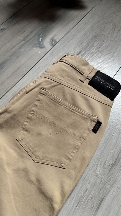 Spodnie Gerry Weber S damskie bawełna beżowe materiałowe
