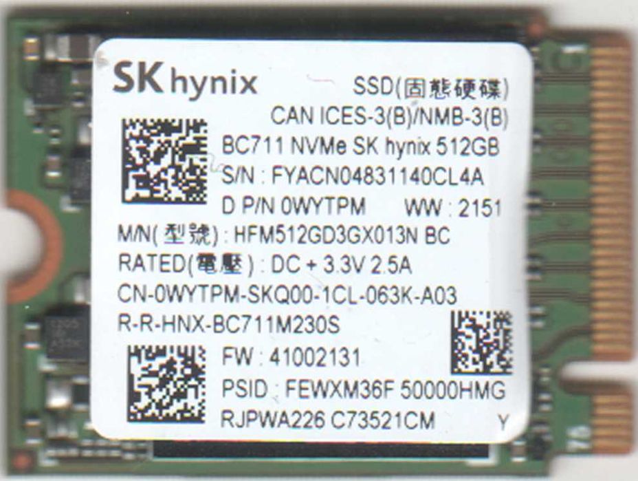 SSD диски 256Gb/512Gb /1Tb/Samsung PM981/ BM9C1 /WD/HUNIX