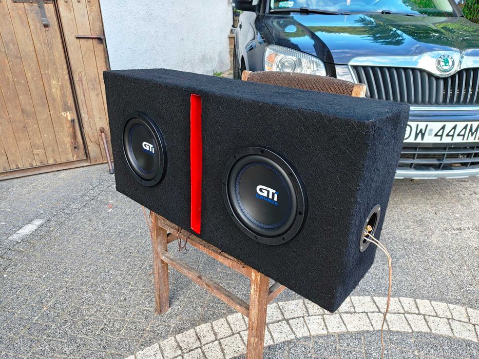 Skrzynia tuba basowa bassowa subwoofer dual 2x Crunch GTI84, Wysyłka darmowa!