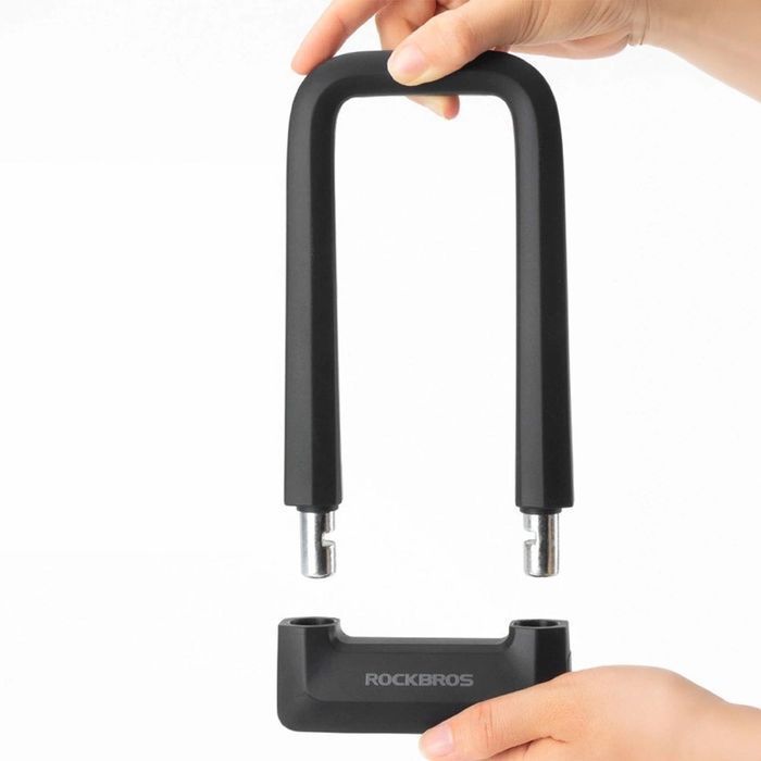 Zapięcie rowerowe na kluczyk Rockbros RKS626 U-lock - czarne