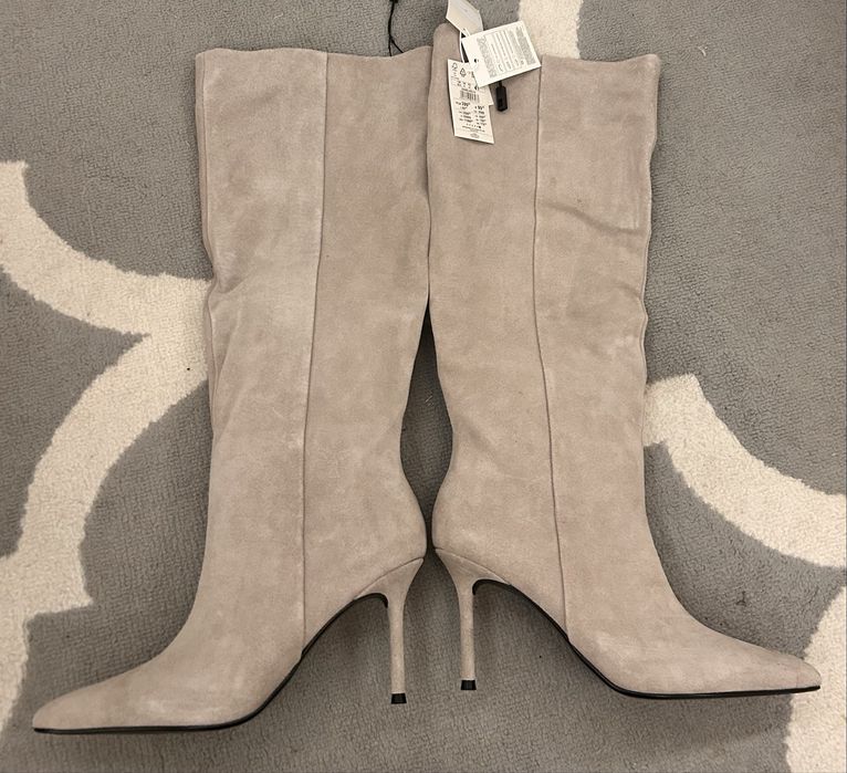 Reserved kozaki skóra zamsz 41