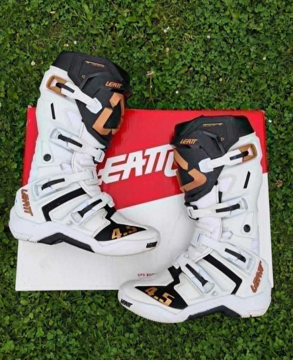Leatt 4.5 White/Gold 43 Buty Cross Enduro MX Motocross Hard Enduro