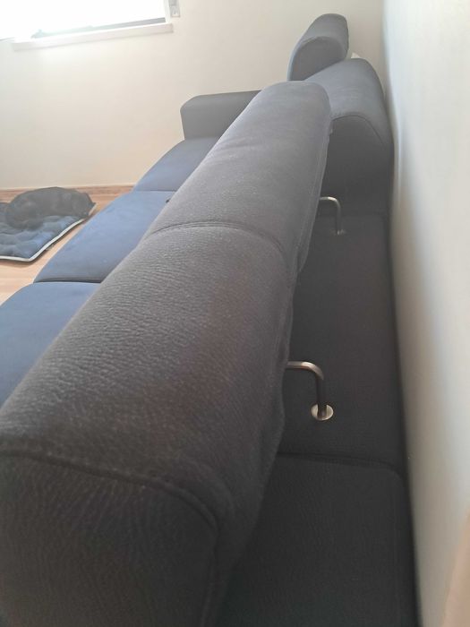 Sofá preto microfibra