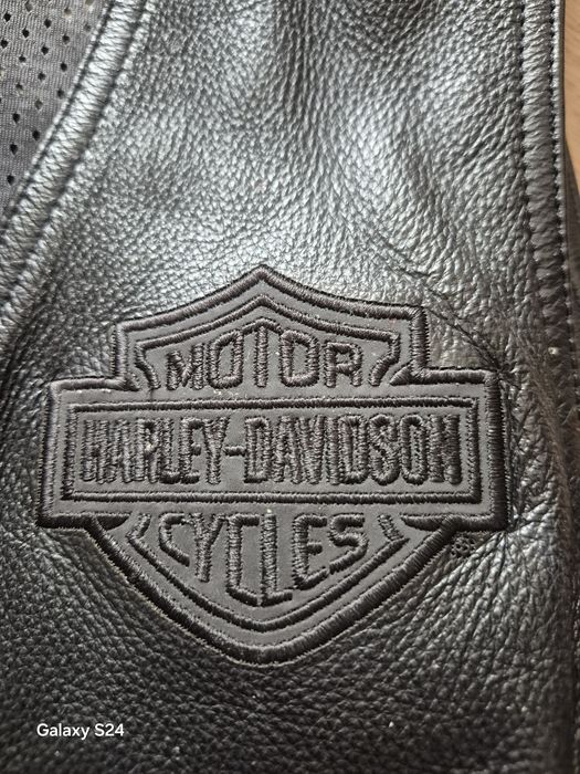 Harley Davidson oryginal  Skull Skórzana Kamizelka roz.M