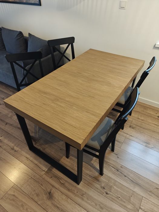 Stół TARSELE z krzesłami IKEA rozkładany stan bardzo dobry