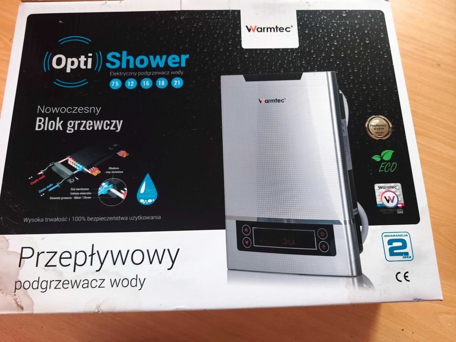 Przepływowy podgrzewacz wody, elektroniczne sterowanie, 15kw