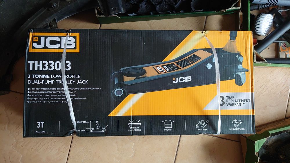 NOWY podnośnik samochodowy niskoprofilowy 3T JCB TH33013 (lewarek)