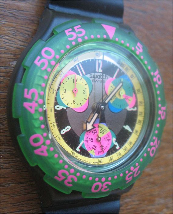 Relógio Vintage Swatch AquaChrono Cool Water - SBM1 0 2 (1 9 9 4)