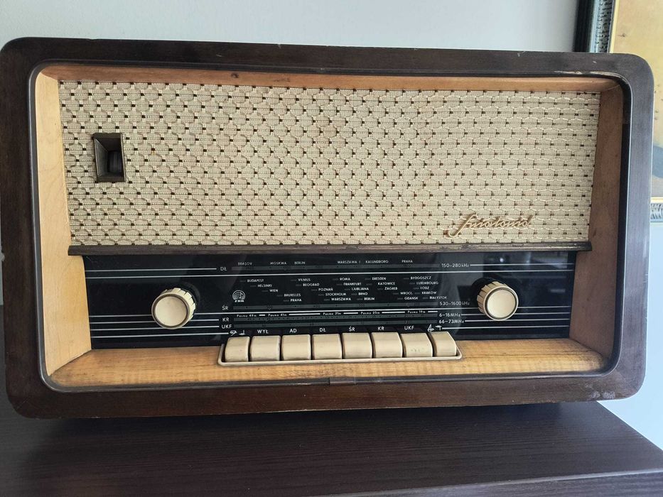 Stare radio lampowe retro PRL drewniane – kolekcjonerskie, vintage