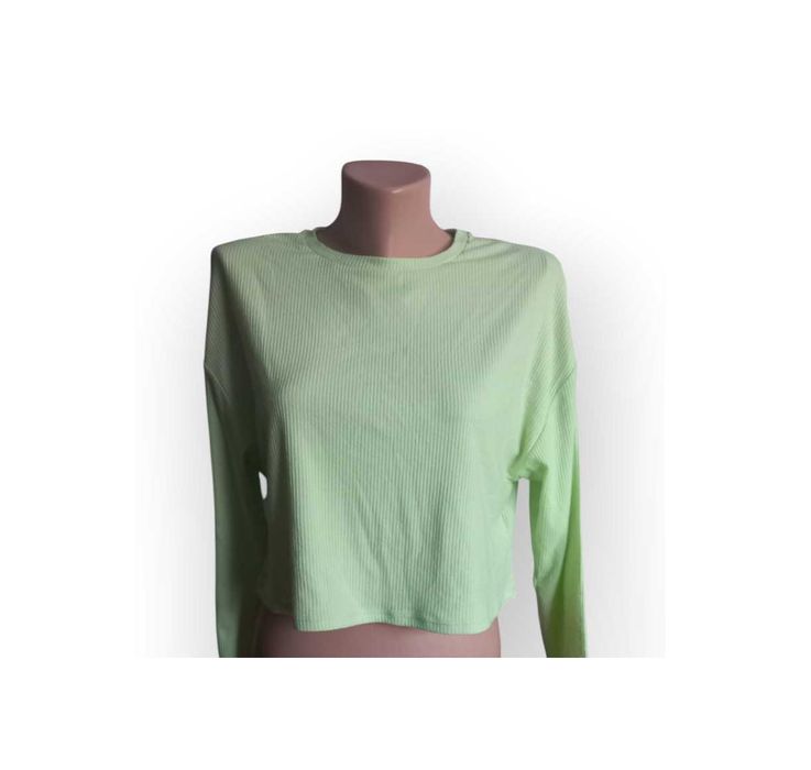 Салатний лонгслів вагітним  короткий светр 46 48 розмір новий