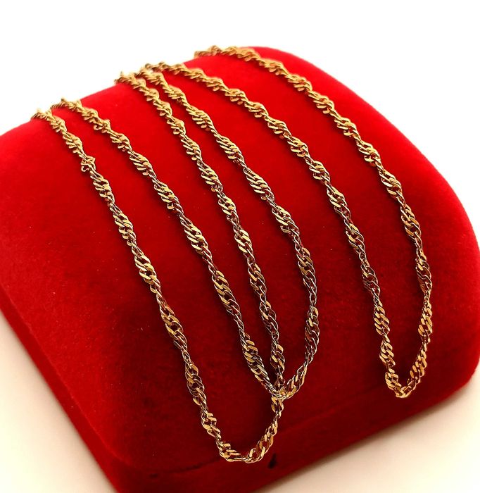 Złoty łańcuszek Singapur PR.585 W:2,65gr Dł.53,5cm InterSKLEP