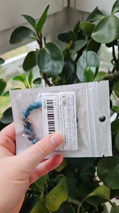 Bransoletka z Niebieskiego Apatytu 8mm