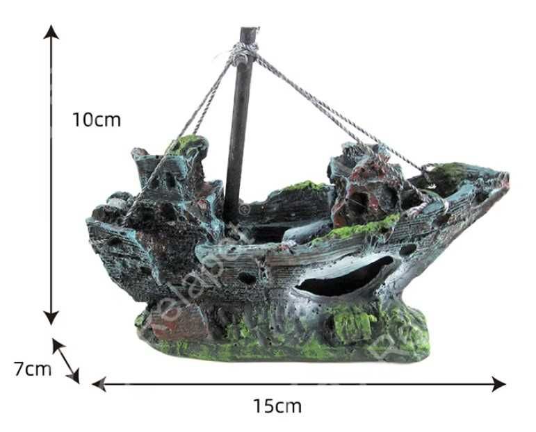 Декор в акваріум, тераріум ОПТ/роздріб (кораблі,машинка, міст)