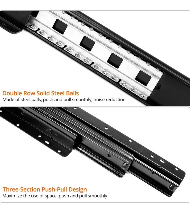 Prowadnice szuflad QWORK Heavy Duty, od  800 do  1850mm